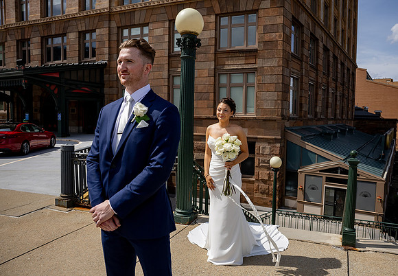 First look wedding photos